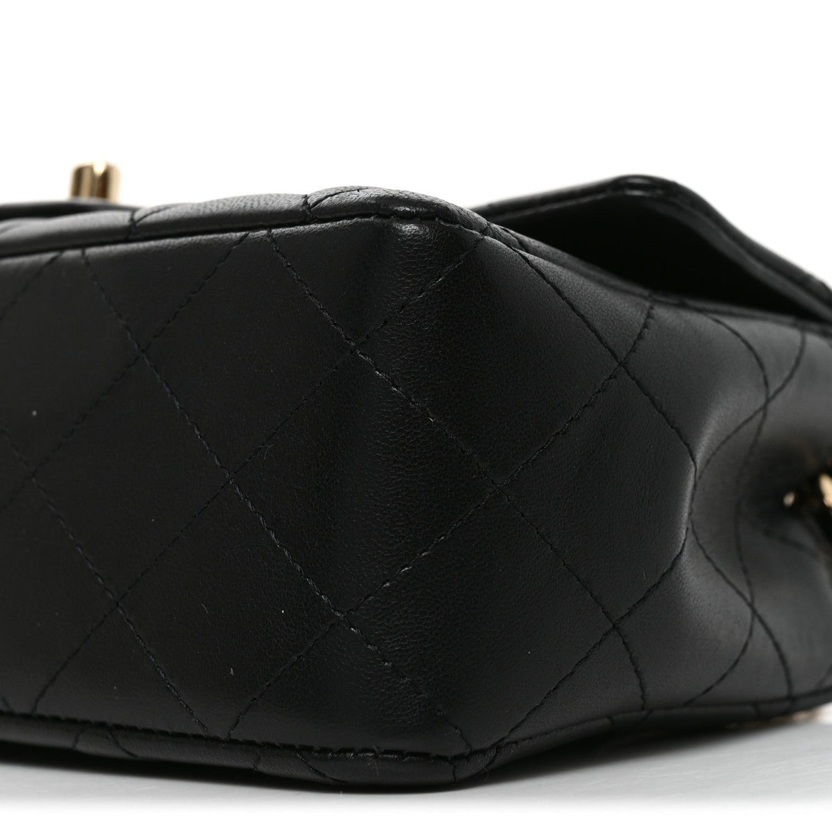 Mini Quilted Lambskin Flap Shoulder Bag - Tan