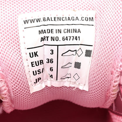 Balenciaga Fabric Mesh Women's Clear Sole Triple S Sneakers 36 Pink