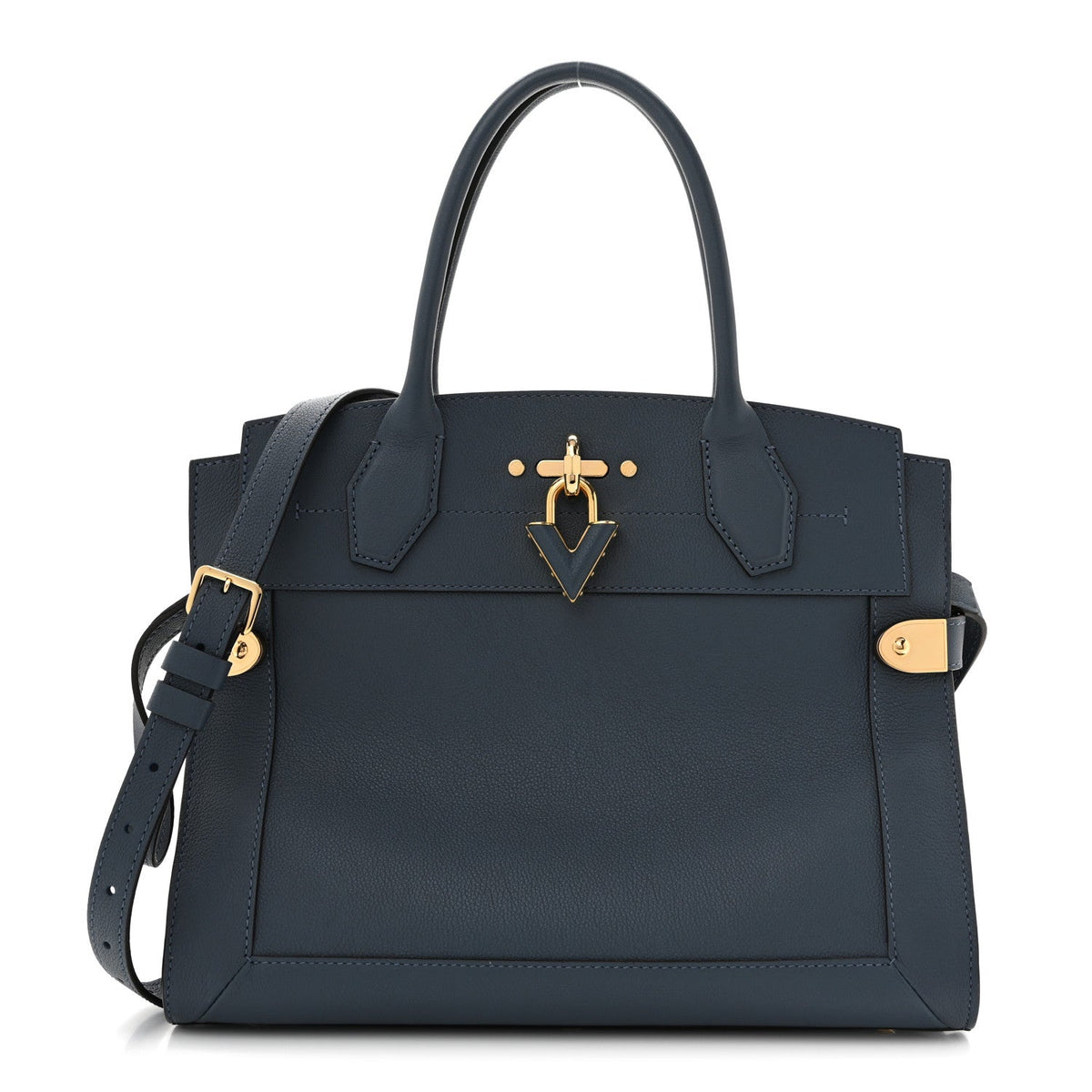 Calfskin Handbag - Blue