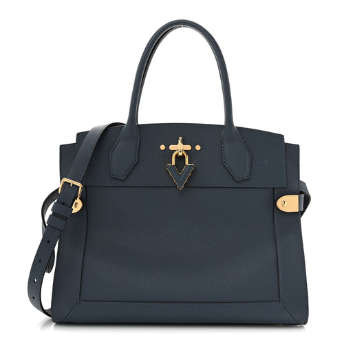 Calfskin Handbag - Blue