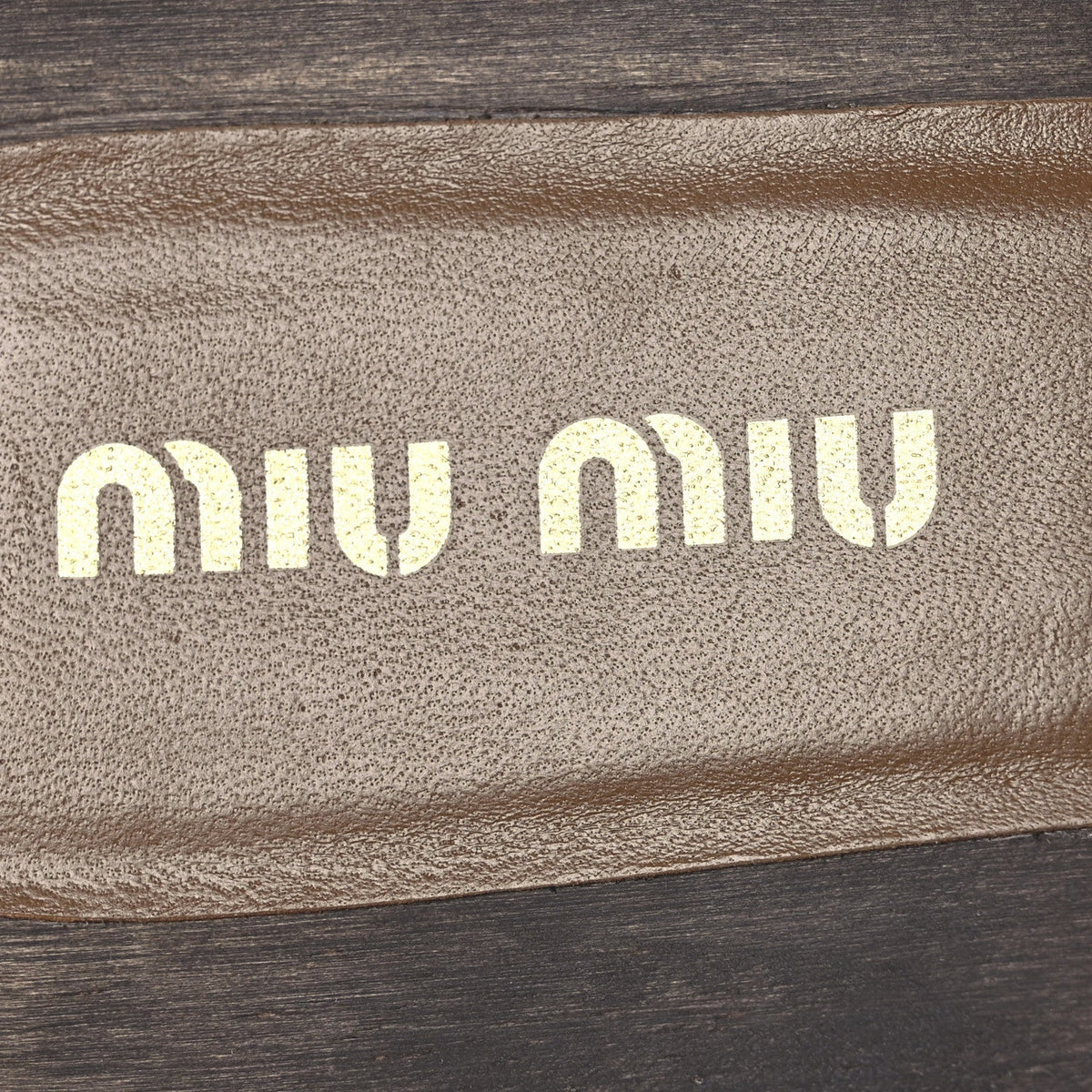 Miu Miu Suede Women's Logo Slide Clogs 37 Cannella