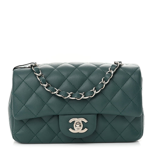 Mini Quilted Caviar Flap Shoulder Bag - Tan