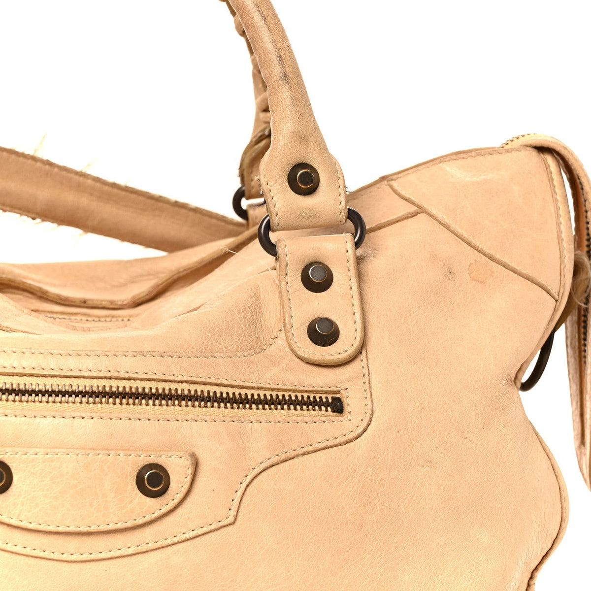 Agneau Classic Hardware City Sahara Handbag