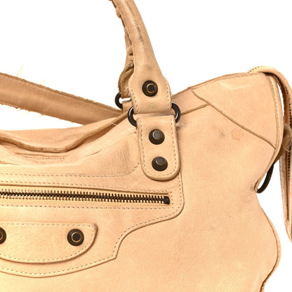 Agneau Classic Hardware City Sahara Handbag