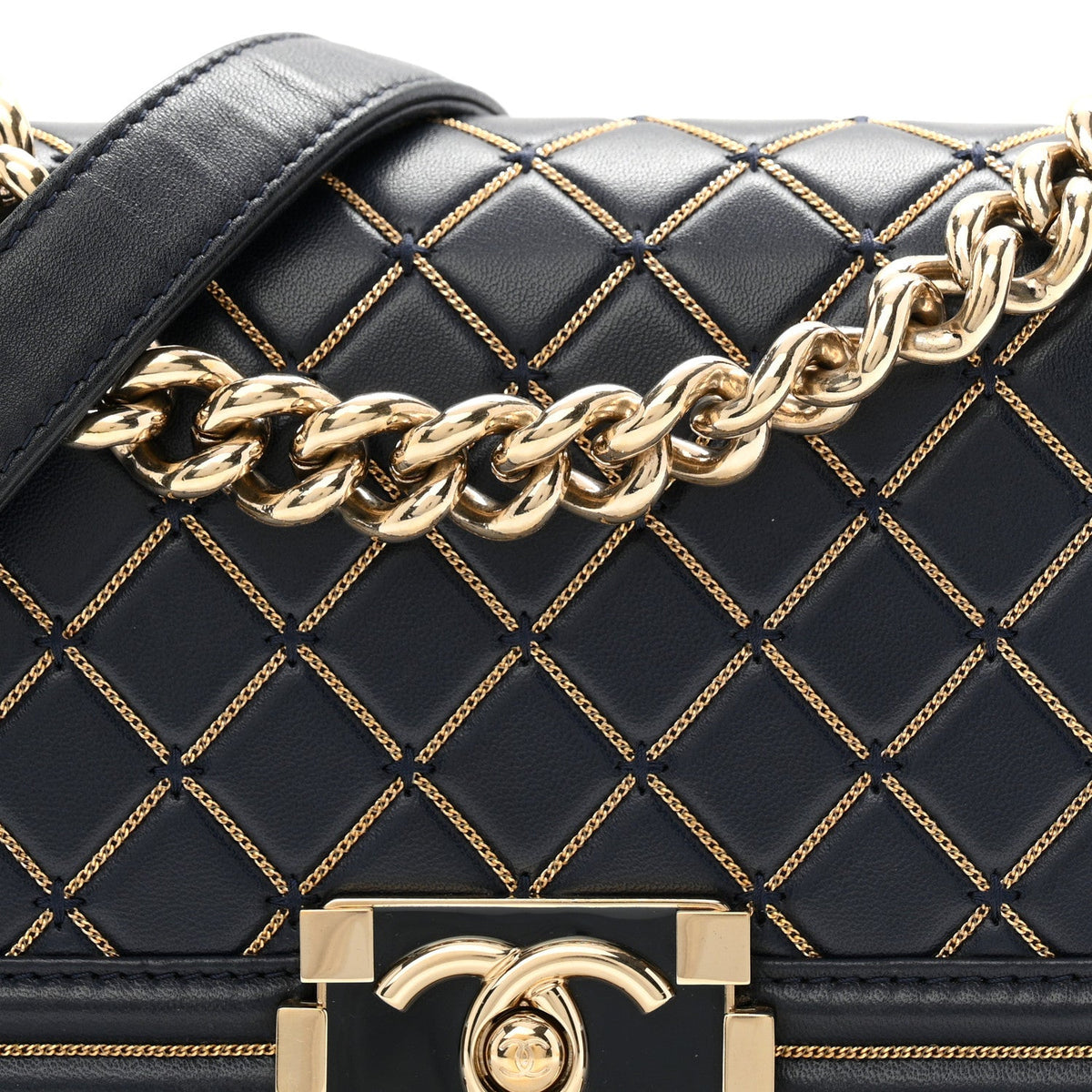 Small Quilted Lambskin Flap Shoulder Bag