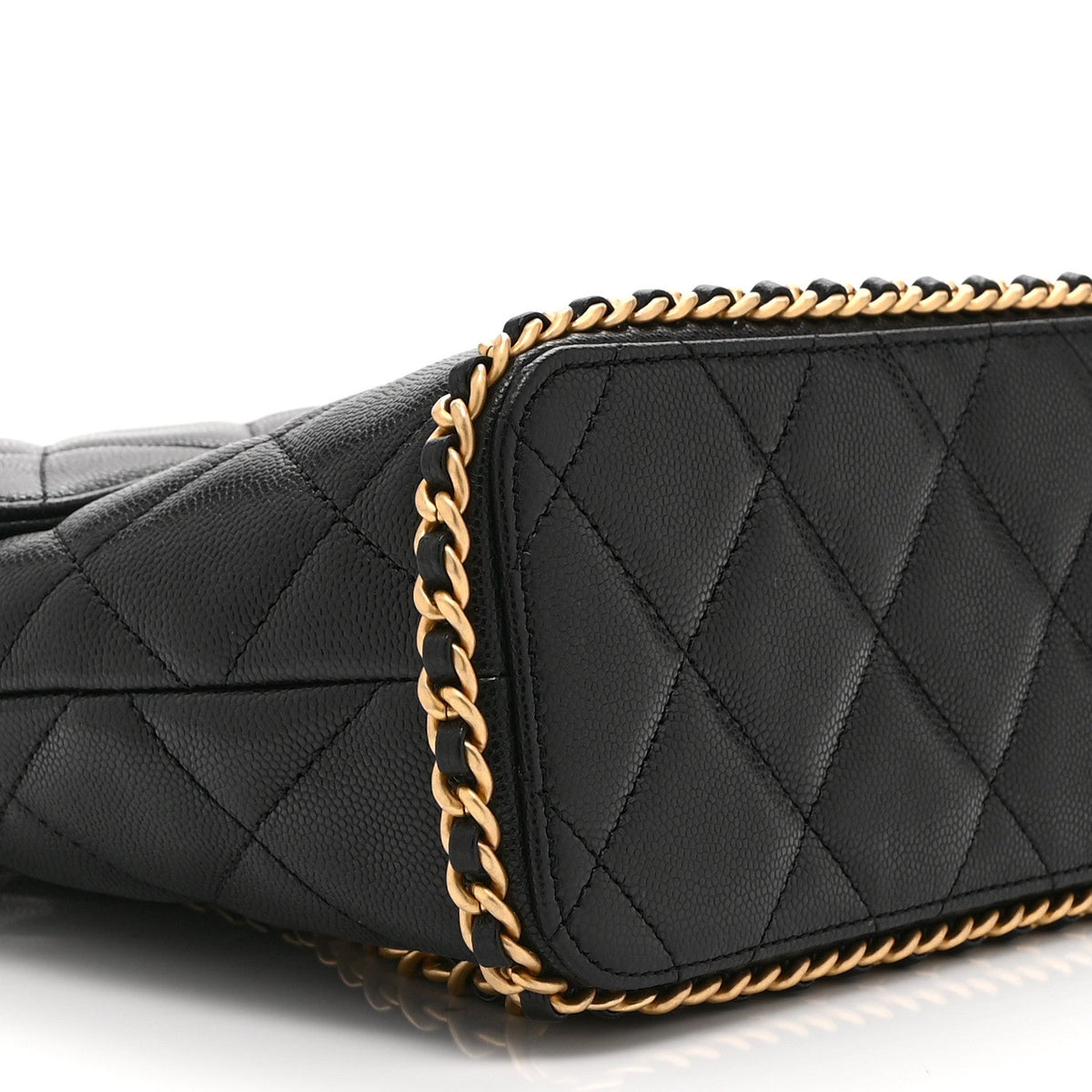 Quilted Caviar Backpack - Black