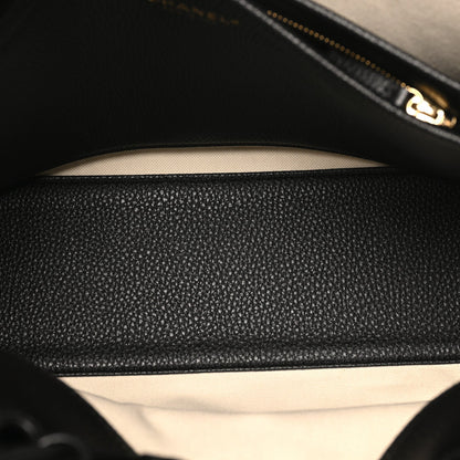 Calfskin Suede Handbag - Beige