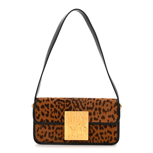 Calfskin Flap Shoulder Bag - Black