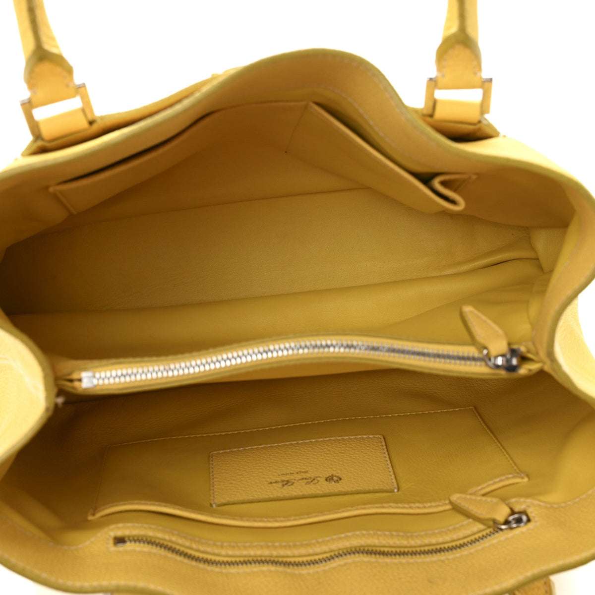 Calfskin Handbag - Yellow