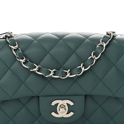 Mini Quilted Caviar Flap Shoulder Bag - Tan