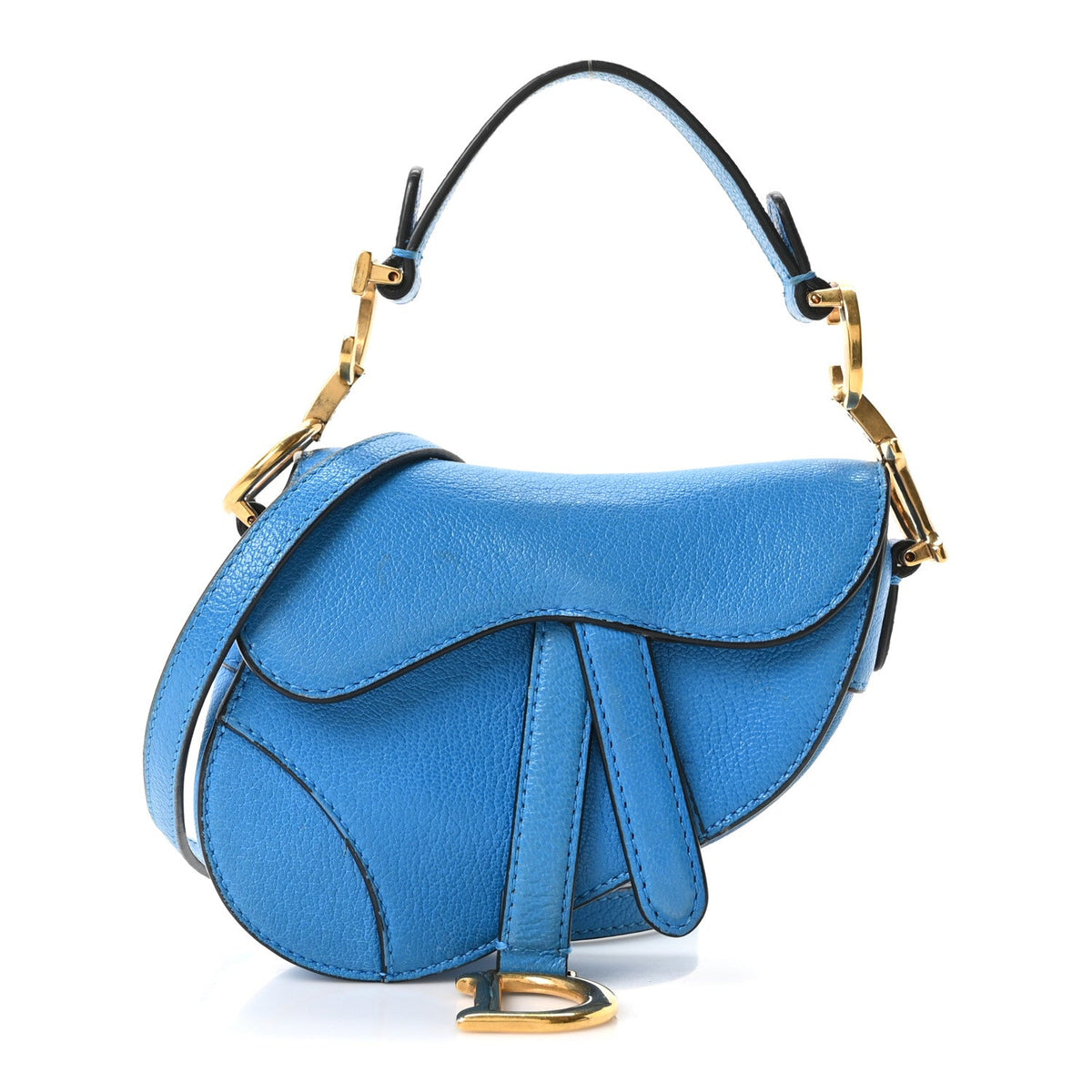 Goatskin Handbag - Blue