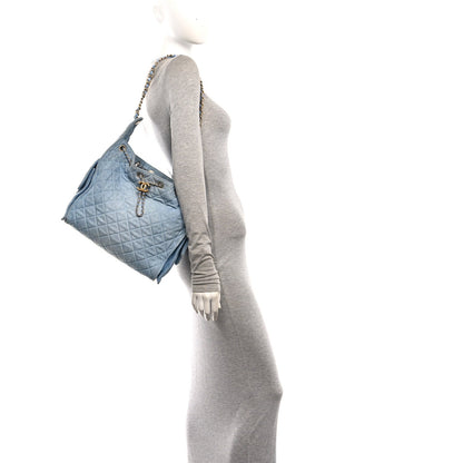 Medium Quilted Handbag - Blue