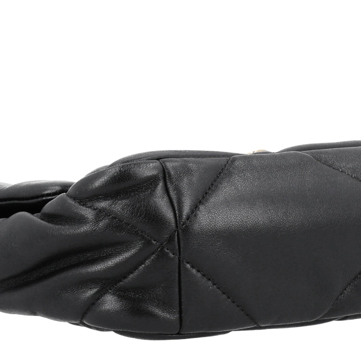 Medium Quilted Lambskin Flap Shoulder Bag - Black