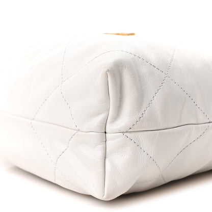 Small Quilted Calfskin Handbag - White