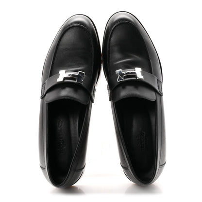 Hermes Calfskin Faubourg Women's Loafers Black