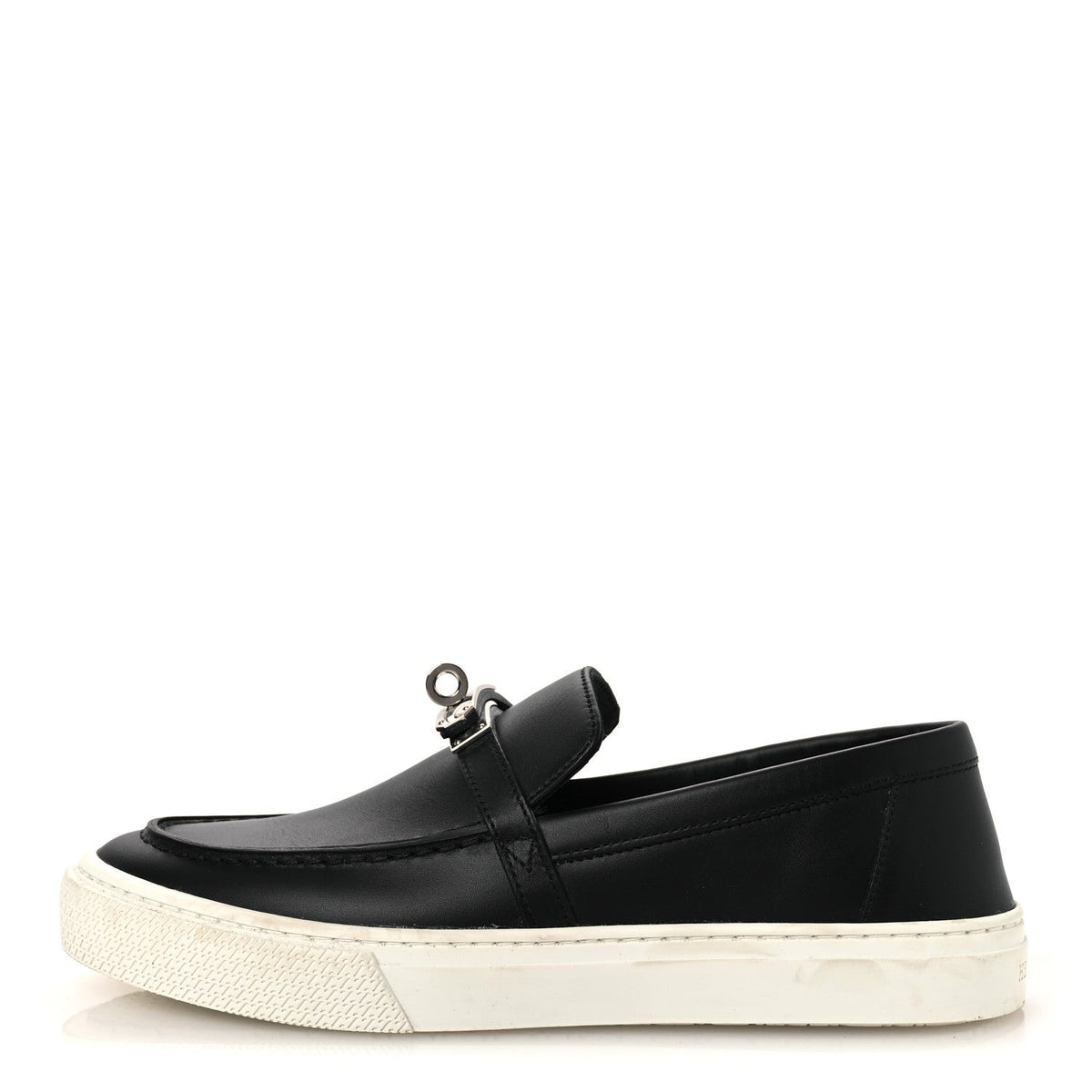 Calfskin Game Slip On Sneakers Black