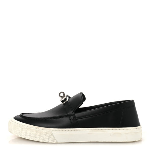 Calfskin Game Slip On Sneakers Black
