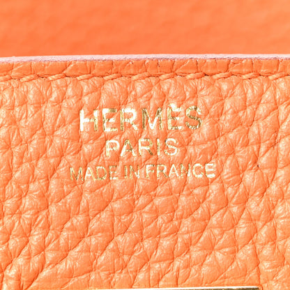 Taurillon Clemence Birkin 30 Orange Handbag