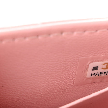 Mini Quilted Lambskin Flap Shoulder Bag - Pink