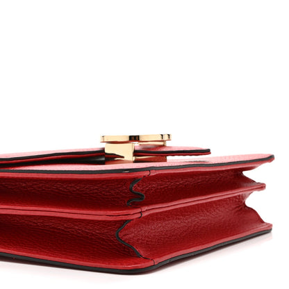 Small Calfskin Shoulder Bag - Red