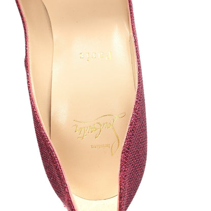 Christian Louboutin Glitter Tisse Pigalle Follies 120 Women's Pumps 37.5 Cassis