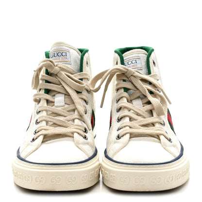 Gucci Canvas Women's 1977 Tennis High Top Sneakers 37 White