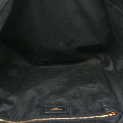 Maxi Quilted Lambskin Tote Bag - Black