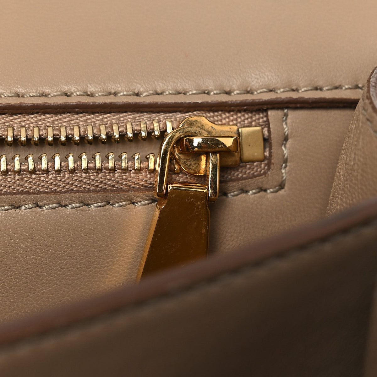 Small Calfskin Handbag - Beige
