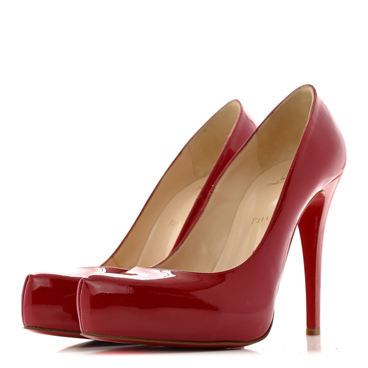 Christian Louboutin Patent Women's Rolando 120 Pumps 39 Loubi Red