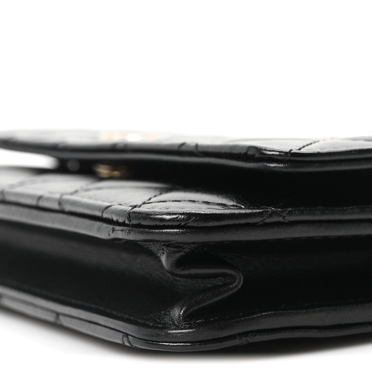 Maxi Quilted Calfskin Wallet Bag - Black