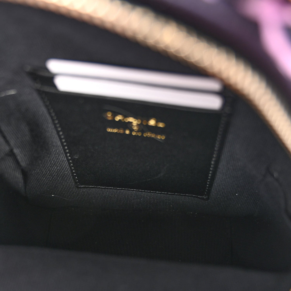 Mini Quilted Fabric Backpack - Black