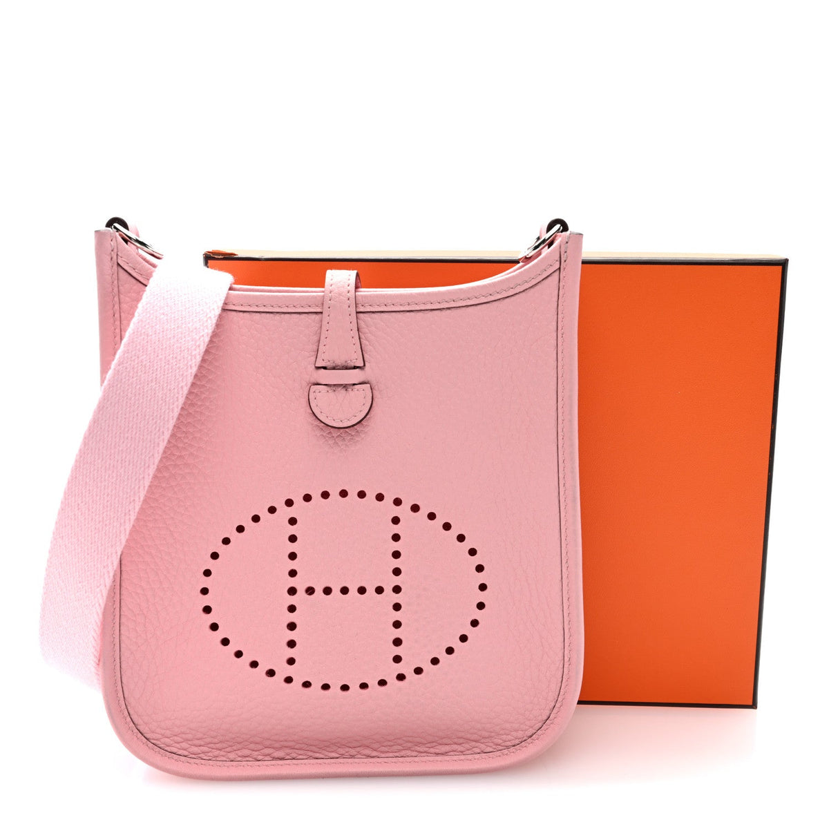 Taurillon Clemence Evelyne Tpm Rose Saku Handbag