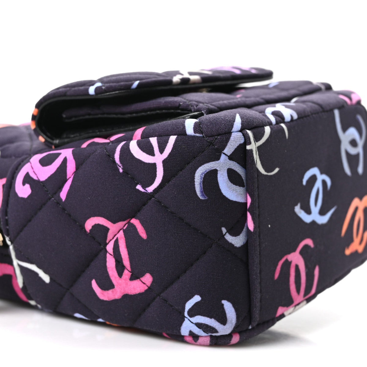 Mini Quilted Fabric Backpack - Black