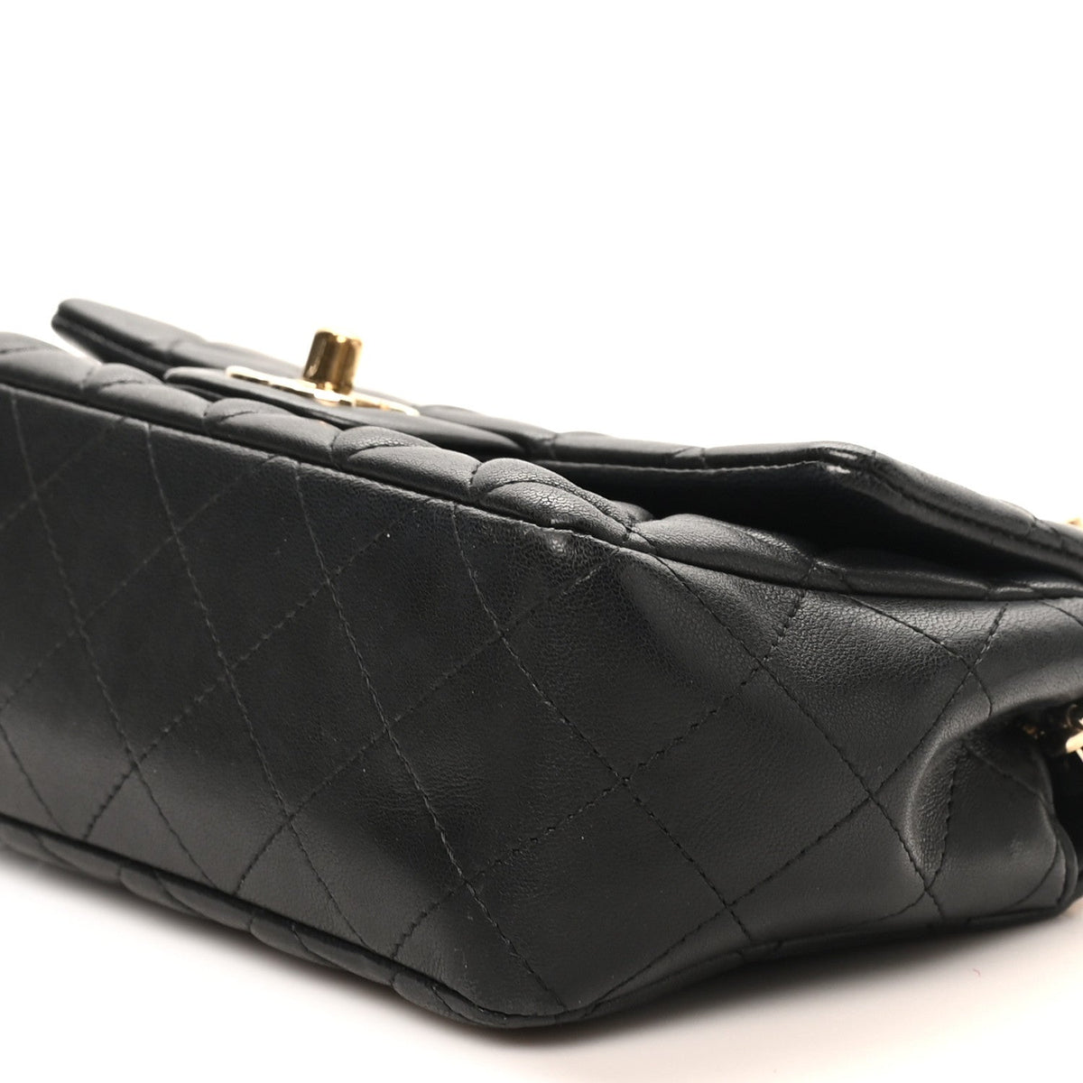 Mini Quilted Lambskin Flap Shoulder Bag - Tan