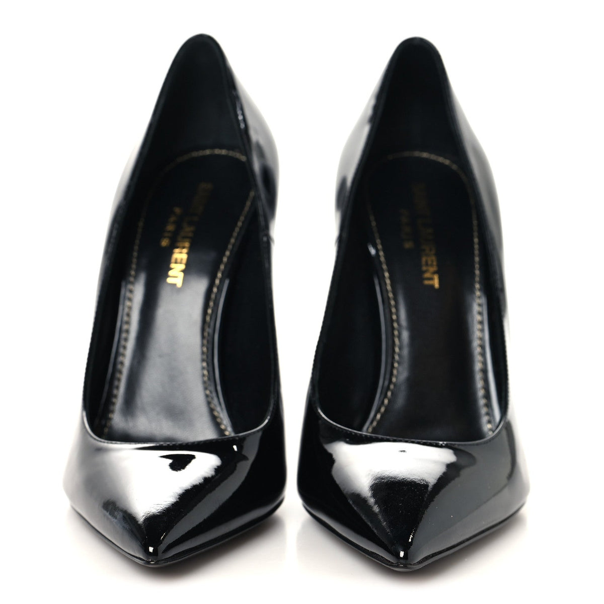 Saint Laurent Patent Women's Opyum 110 Pumps 37 Black