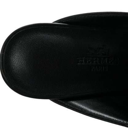Hermes Calfskin Women's Flore 60 Mules 36 Black
