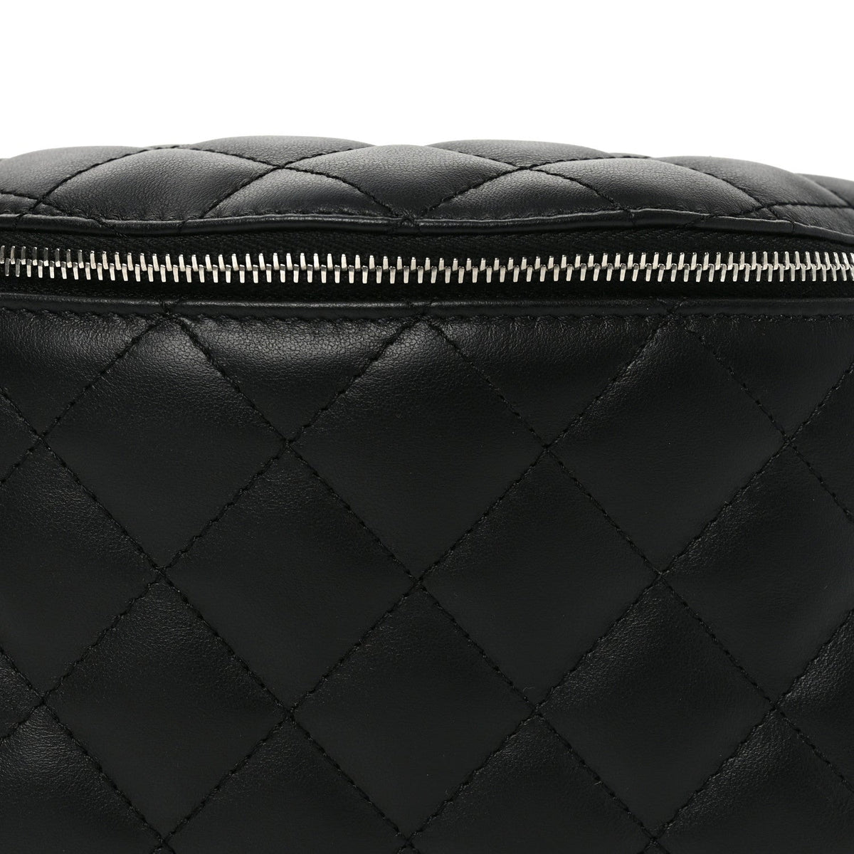 Quilted Calfskin Belt Bag - Black
