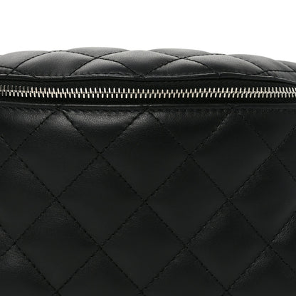 Quilted Calfskin Belt Bag - Black