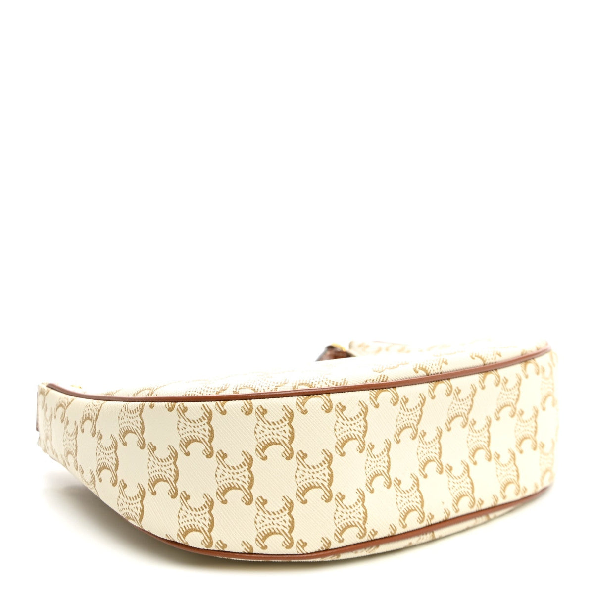 Calfskin Canvas Shoulder Bag - White