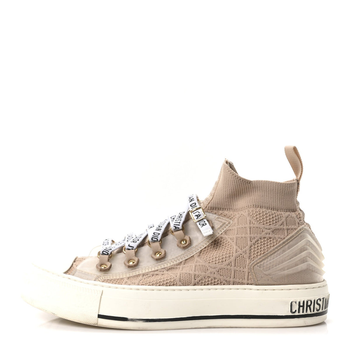 Technical Cannage Walk'N High Top Sneakers Nude