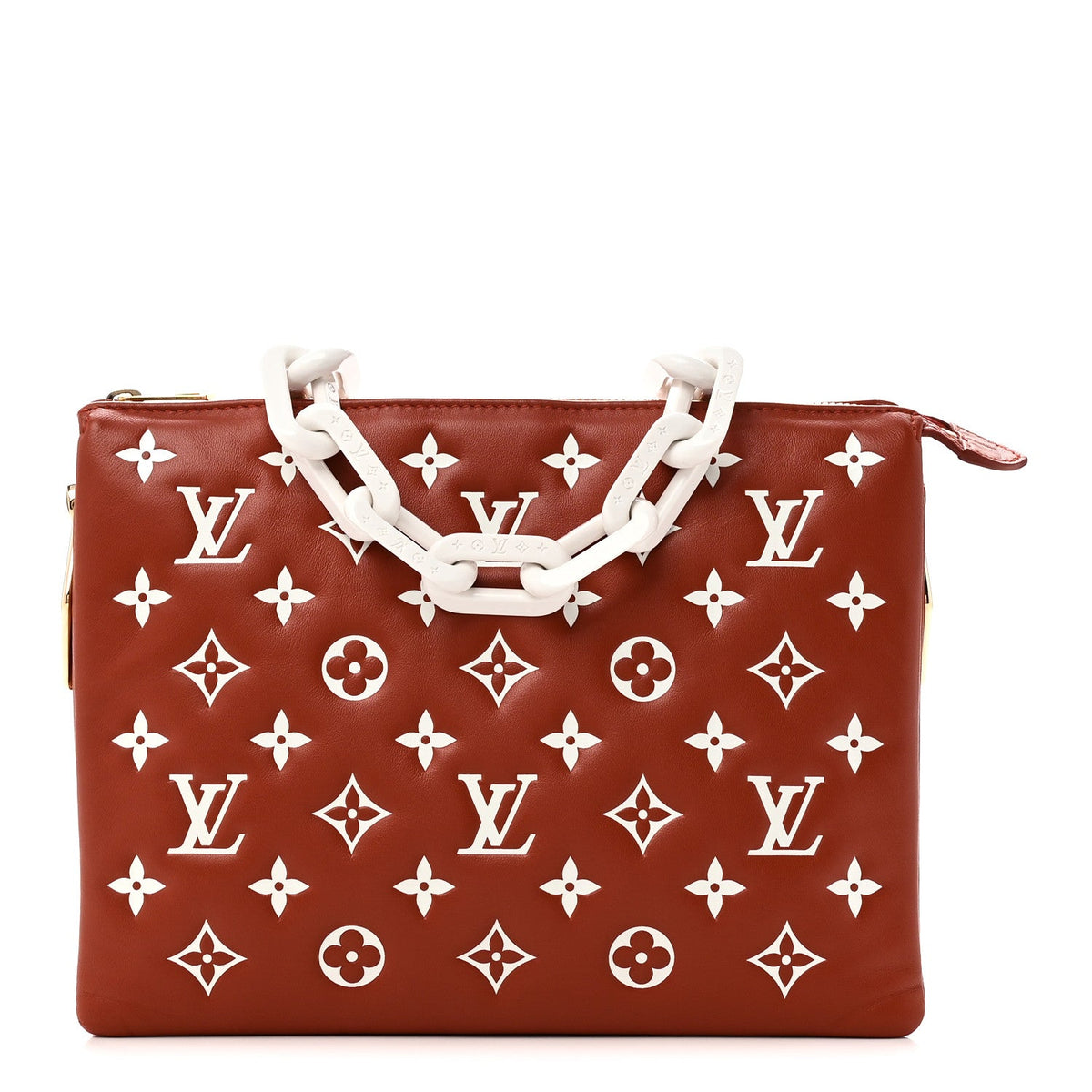 Lambskin Handbag - Brown