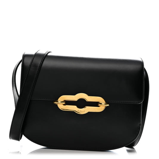 Small Calfskin Satchel Bag - Black