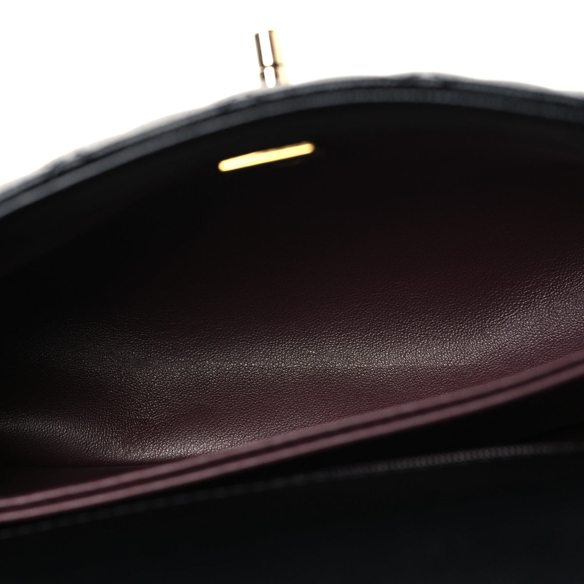 Mini Quilted Caviar Flap Shoulder Bag - Black