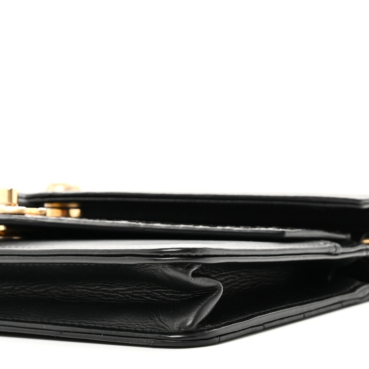 Mini Calfskin Wallet Bag - Black