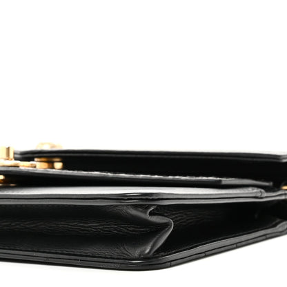 Mini Calfskin Wallet Bag - Black