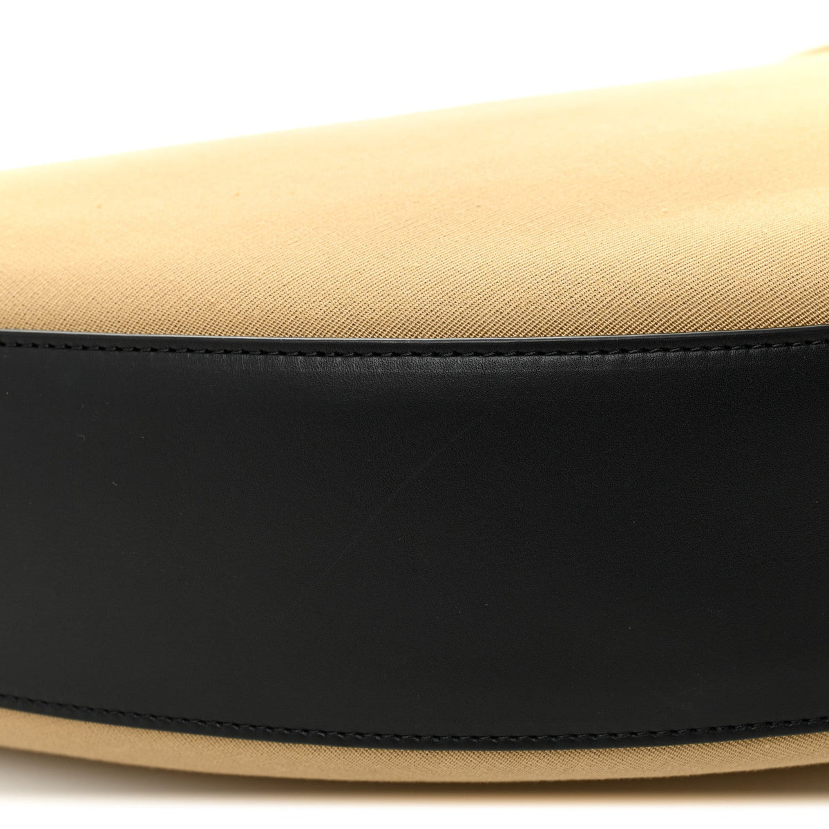 Calfskin Canvas Hobo Bag - Beige