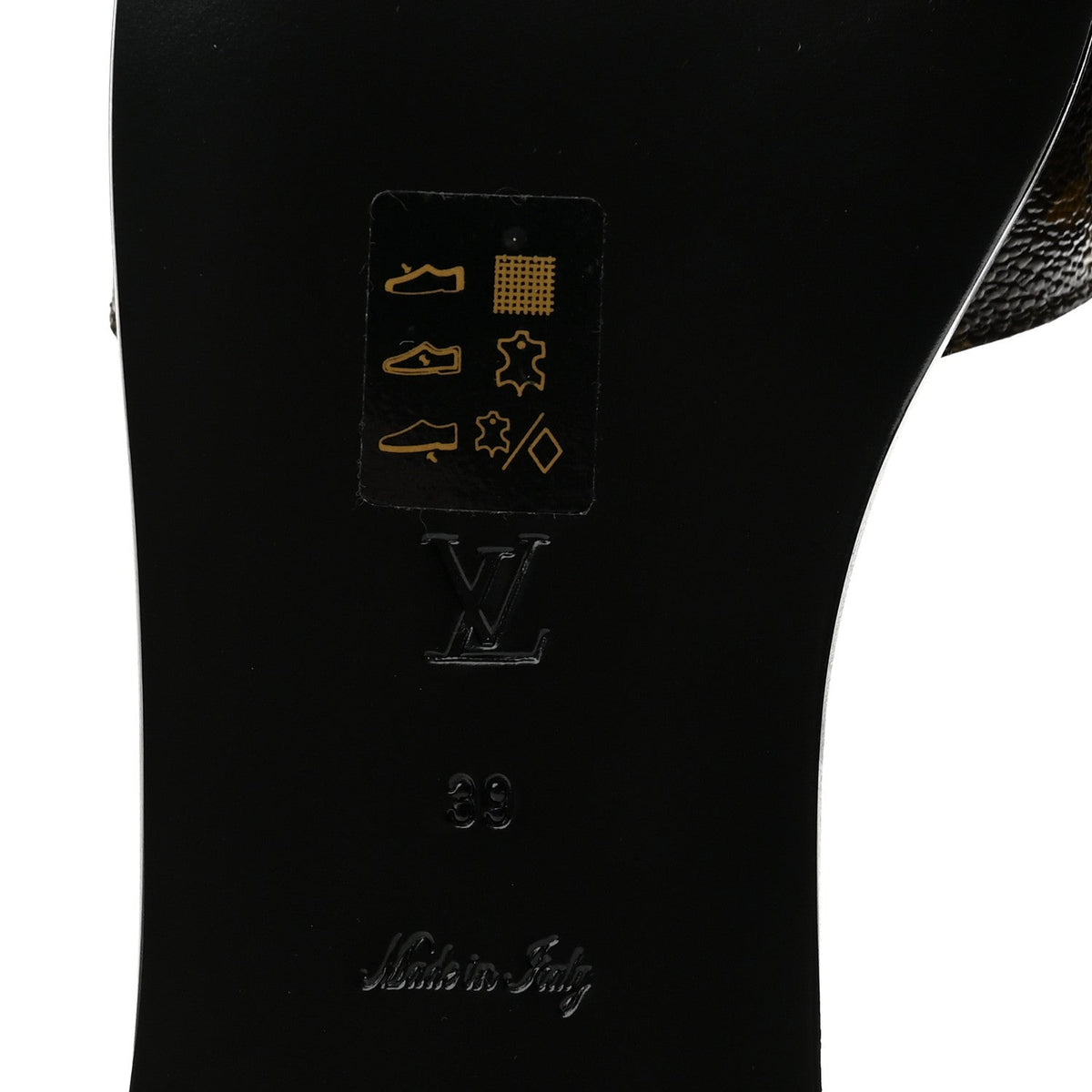 Louis Vuitton Patent Monogram Women's Lock It Flat Mules 39