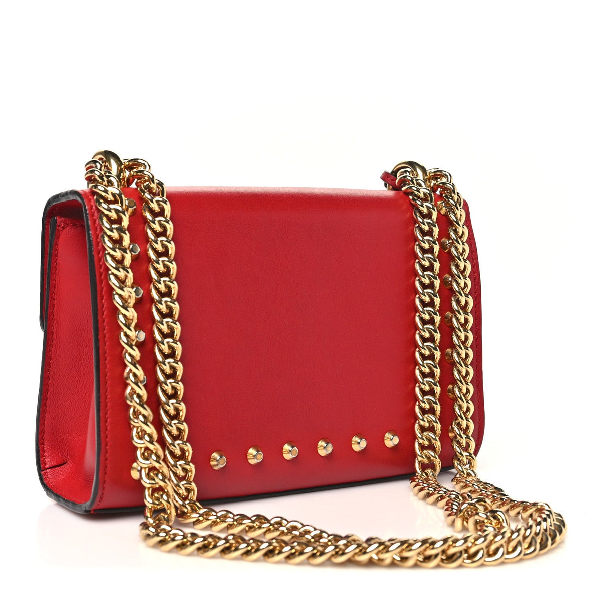 Small Calfskin Shoulder Bag - Red