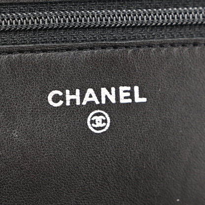 Quilted Lambskin Wallet Bag - Black