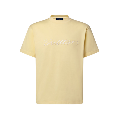 Men's Embroidered Cotton Short-Sleeved Crewneck